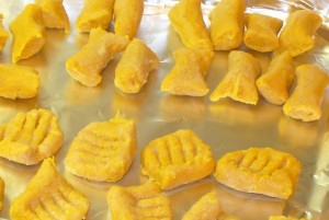 Cooked and drained gnocchi ready to freeze Photo by Carole Cancler