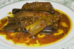 Indian style pickled eggplant Photo by Carole Cancler